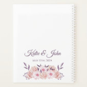 水彩桃色の花結婚-'プランナー プランナー手帳 (裏面)