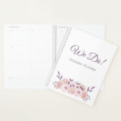 水彩桃色の花結婚-'プランナー プランナー手帳 (ディスプレー)