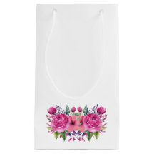 水彩桃色の花花束結婚の – 