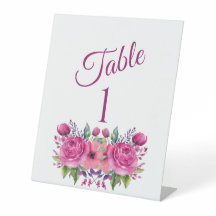 水彩桃色の花花束結婚の – 