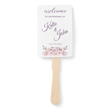 水彩桃色の花 – 結婚式 プログラム-