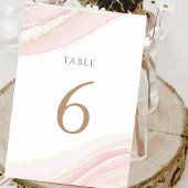 水彩桃色インクテーブル番号6 テーブルナンバー
