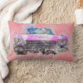 水彩桃色カーピロー ランバークッション (ブランケット)