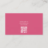 水彩桃色バラ服店 名刺 (裏面)