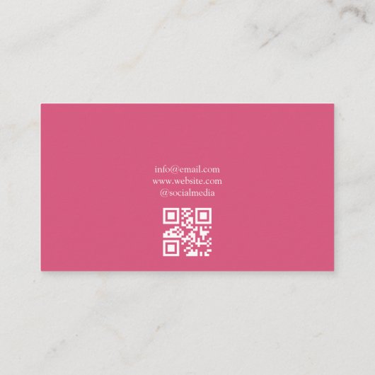 水彩桃色バラ服店 名刺 (裏面)