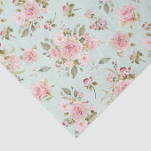 水彩桃色バラ花花花柄 薄葉紙 (詳細)