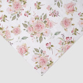 水彩桃色バラ花花花柄 薄葉紙 (詳細)