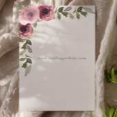 水彩桃色フラワー結婚ズイベント招待状 招待状