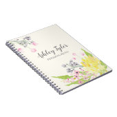 水彩桃色フローラガーリー可愛パーソナライズされた ノートブック (右側)
