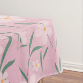 水彩桃色フローラ植物性淡い色のピンクデザイン テーブルクロス (インサイチュ)