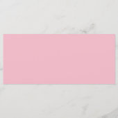 水彩桃色フローラ洗礼メニューカード メニュー (裏面)