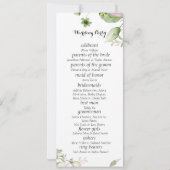 水彩桃色フローラ結婚式プログラム (裏面)