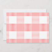 水彩桃色写真の女の子1歳の誕生日 招待状 (裏面)