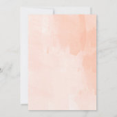 水彩桃色花卉 春の結婚式 招待状 (裏面)