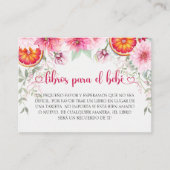 水彩桃色・柑橘系スペインのベビー本 エンクロージャーカード (正面)