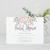 水彩桃花書道ブライダルシャワー 招待状 (スタンド正面)