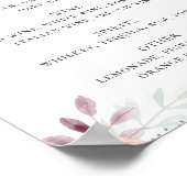 水彩桃花。結婚バー ポスター (角)