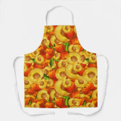 水彩桃 エプロン (正面)