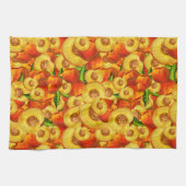 水彩桃 キッチンタオル (横)