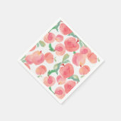 水彩桃 スタンダードカクテルナプキン (角)