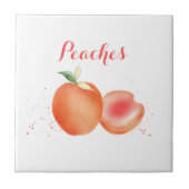 水彩桃 タイル (正面)