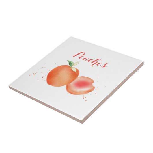 水彩桃 タイル (側面)