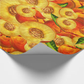 水彩桃 ラッピングペーパー (コーナー)