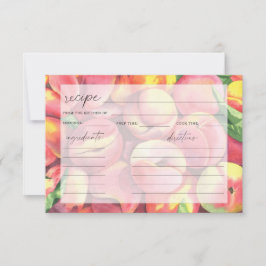 水彩桃 – レシピカード