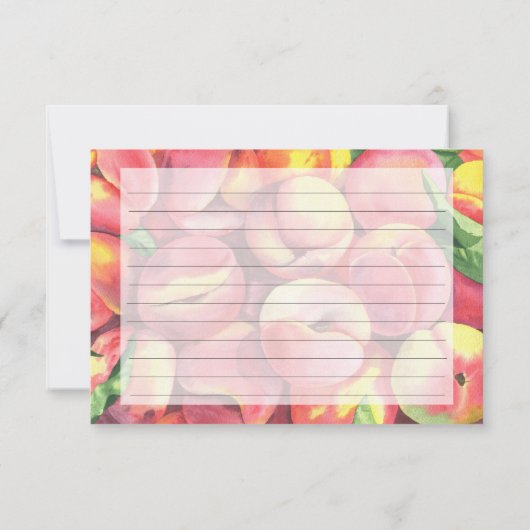 水彩桃 – レシピカード (裏面)