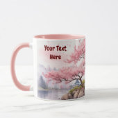 水彩桜さくらんぼブロッサムツリービューマグ マグカップ (左)