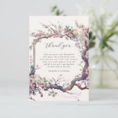 水彩桜さくらんぼ花サンキューカード サンキューカード (スタンド正面)