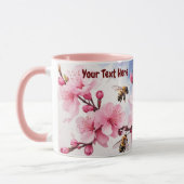 水彩桜さくらんぼ花蜜 マグカップ (左)