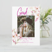 水彩桜の卒業式 案内状 (スタンド正面)