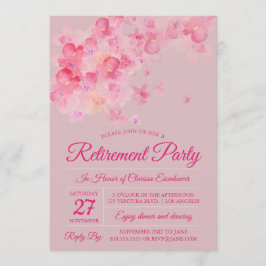 水彩桜の引退パーティー 招待状