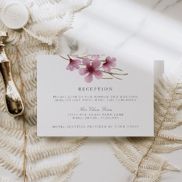 水彩桜の結婚式の披露宴 エンクロージャーカード