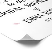 水彩桜の花のウェルカムシャワー ブライズ ポスター (角)