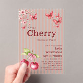 水彩桜の蝶アクリル招待状 アクリル招待状 (インサイチュ (ポータブル))