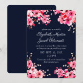 水彩桜バーチャルウェディング 招待状 (正面/裏面)