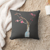 水彩桜ピンクさくらんぼ花 クッション (ブランケット)