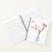 水彩桜ピンクさくらんぼ花 ノートブック (内部)
