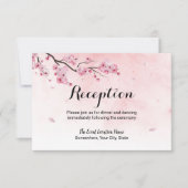 水彩桜花のウェディングパーティー 招待状 (正面)