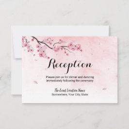 水彩桜花のウェディングパーティー 招待状