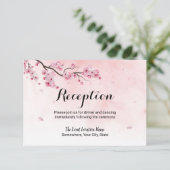 水彩桜花のウェディングレセプション 招待状 (スタンド正面)