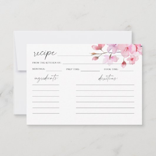 水彩桜 - レシピカード (正面)