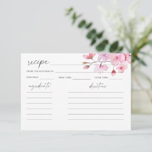 水彩桜 - レシピカード (スタンド正面)