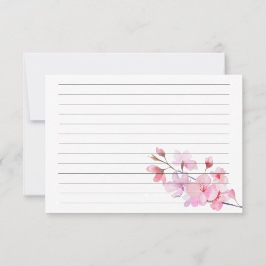 水彩桜 - レシピカード (裏面)