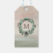 水彩梅と桃色のメリークリスマス ギフトタグ (裏面)