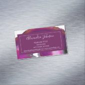 水彩梅紫瑪瑙ゲード マグネット名刺 (インサイチュ)