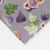 水彩梅紫色の背景ブランケットのフィギュア フリースブランケット (角)