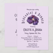 水彩梅花リハーサルディナー招待状 招待状 (正面/裏面)